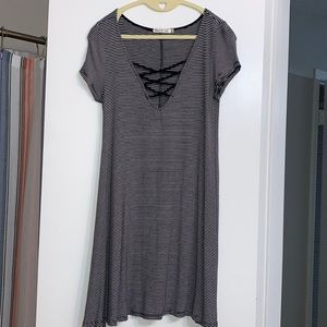 Black and White Striped Dress